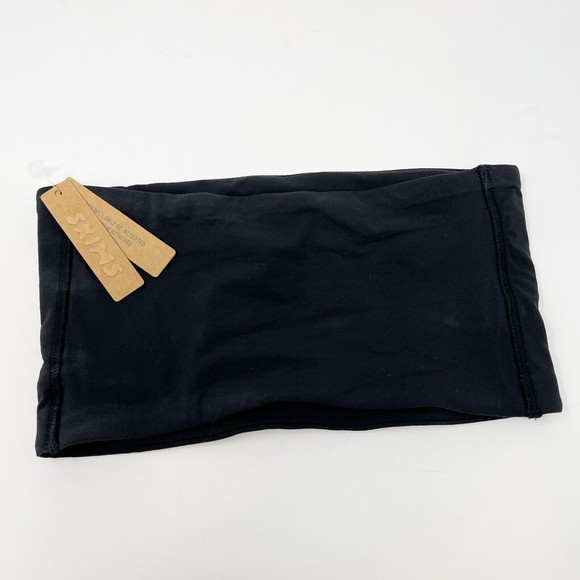 Skims Fits Everybody Bandeau Bralette Black Unlined Wire Free Stretch Sz XXS NEW - Picture 2 of 7